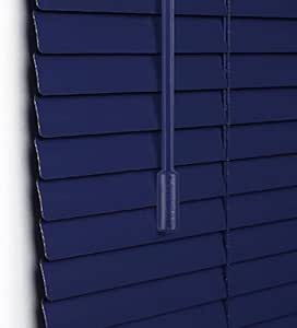 LazBlinds Cordless 1" Aluminum Mini Blinds, Light Filtering Horizontal Window Blinds, Custom Cut to Size Blinds for Windows, Navy Blue