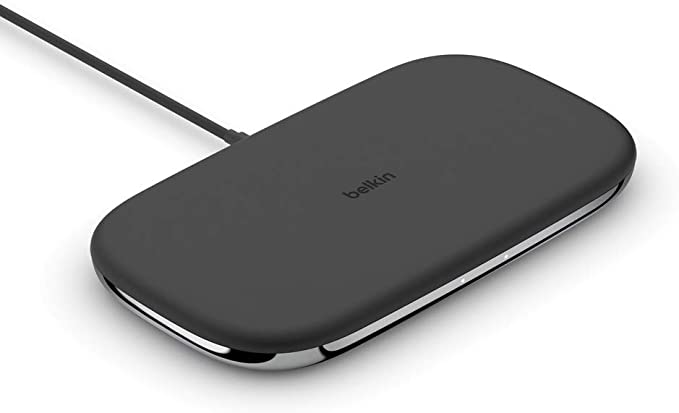 Belkin TrueFreedom Pro Wireless Charging Pad - 10W Qi-Certified Charger Pad for iPhone, Samsung, Apple Airpods & More - Charge Qi-Enabled Devices from Anywhere On The Surface - Black