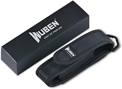 WUBEN LED Flashlight Nylon Holster for C3, L50, TO40R, TO46R - 5.5"x1.2" Pouch Convient Room for Loading Extra Battery Holder (Not Included Battery)