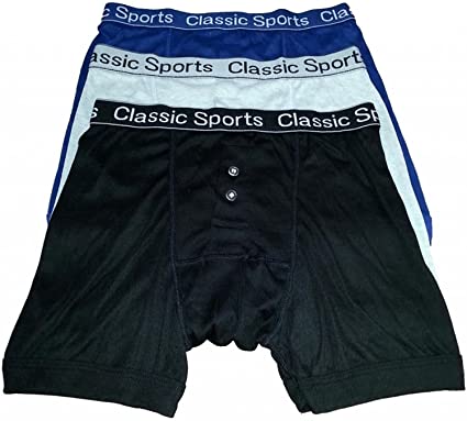 Full 90 Sports Men's 6 Pairs of Classic Sport Boxer Shorts Cotton Blend Underwear Briefs