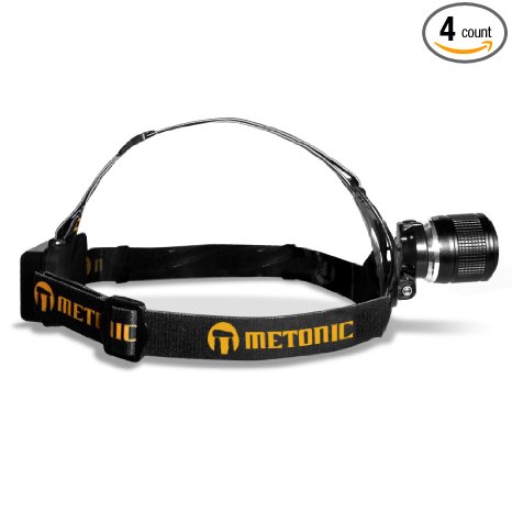 Best Headlamp - 800 Lumens - Comes with 2 Rechargeable Batteries - Perfect for Hiking, Construction or Farming, Aluminum Head with Adjustable Head Straps and Telescopic Zoom