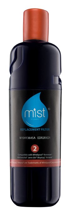 Mist Whirlpool Water Filter- W10413645A, EDR2RXD1, Filter 2, Kenmore 46-9903 Compatible
