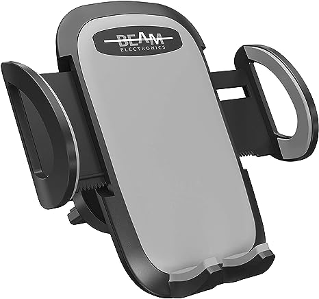 Beam Electronics Universal Smartphone Car Air Vent Mount Holder Cradle Compatible with iPhone X 8 8 Plus 7 7 Plus SE 6s 6 Plus 6 5s 5 4s 4 Samsung Galaxy S6 S5 S4 LG Nexus Sony Nokia and More.