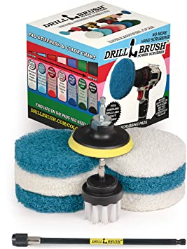Cleaning Supplies - Drill Attachment - Drill Brush - Drill Power Scrubber Pads - Scrub Brush - Kitchen - Refrigerator - Stove - Cooktop - Oven Rack - Kitchen Sink - Power Scrubber for Pots and Pans