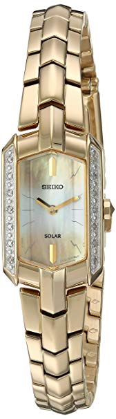 Seiko Women's Tressia Solar Goldtone Watch with Diamond Accents