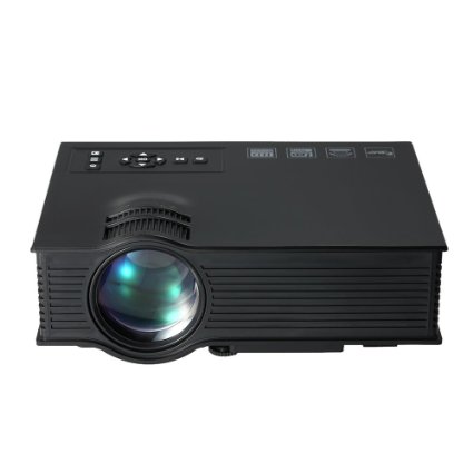 Projector,2016 Updated 130" HD Color Image Pro Portable Mini LCD Home Cinema Theater Game Video Projector Support 1080P HD Video IP IR USB SD HDMI-Black ¡­