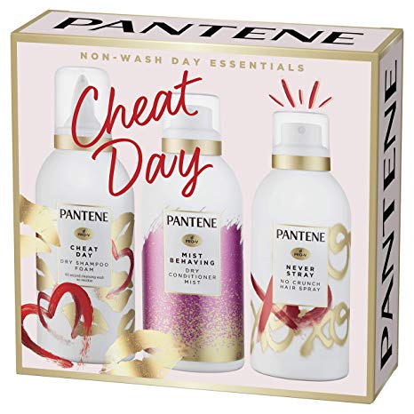 Pantene Dry Shampoo Foam, Dry Conditioner and No Crunch Hairspray, Sulfate Free, Pro-V No-Wash Essentials, Waterless Kit