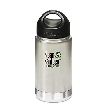 Klean Kanteen Wide Mouth Double Wall Insulated Water Bottle with Loop Cap