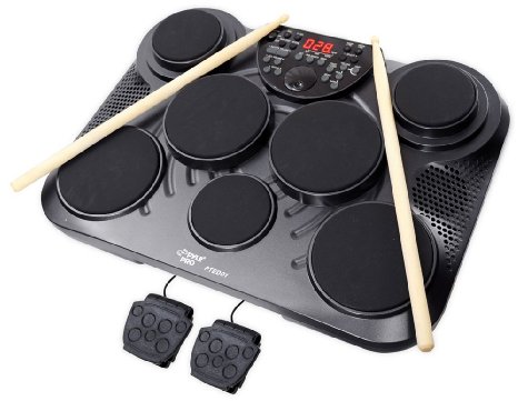 Pyle-Pro PTED01 Electronic Table Digital Drum Kit Top w/ 7 Pad Digital Drum Kit