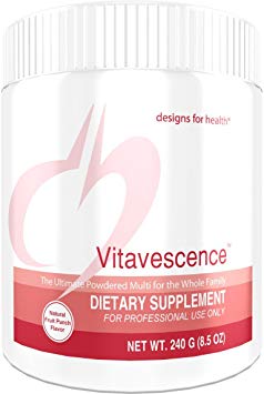 Designs for Health Fizzy Multivitamin/Multimineral Drink Powder - Vitavescence Powder in Natural Fruit Punch Flavor (240g, 30 Servings)