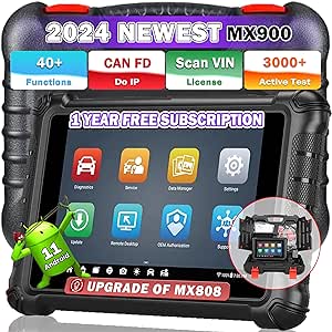 Autel Maxicheck MX900 OBD2 Scanner Vehicle Scan Tool 8 Android 11 40  Function FCA Auto auth All System Diagnostic CAN FD/Do IP OE All System Scan No-IP Limited Ver. of MX808 MX808s Same as MK900