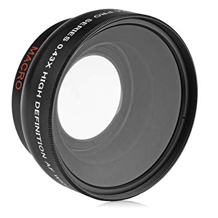 Opteka 58mm 0.43X HD Professional Super Wide Angle Lens with Macro for Canon EOS DSLR Cameras