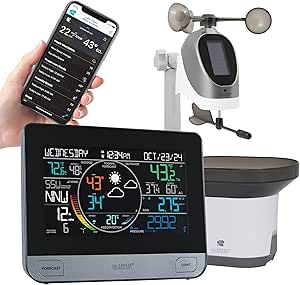 La Crosse Technology 328-69357-INT Wi-Fi Professional Weather Station, Black