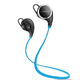 Updated QY7 COULAX QY8 Bluetooth HeadphonesBluetooth V41 Wireless Stereo In-Ear Sweatproof Running Sports Headset Built-in MicAPT-X for iphone Samsung Android Smartphones