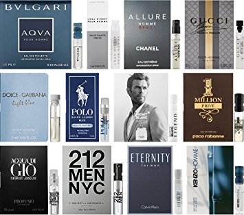 Men's Designer Fragrance Samples - 12ct Cologne Vials