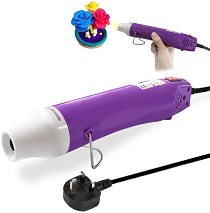 JUSONEY Mini Heat Gun,300 Watt Portable Hot Air Gun, Dual-Temperature Heat Tool with 6.5FT Power Cord for DIY Craft Embossing,Removing Paint Drying Crafts Electronics DIY (Purple)