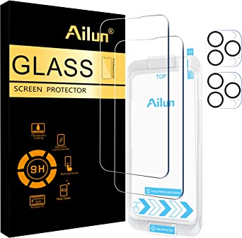 Ailun [OnePeel] Installation Frame Screen Protector for iPhone 14 Pro [6.1 inch] 2 Pack 2 Pack Camera Lens Protector,Sensor Protection,Dynamic Island Compatible,Tempered Glass,Case Friendly