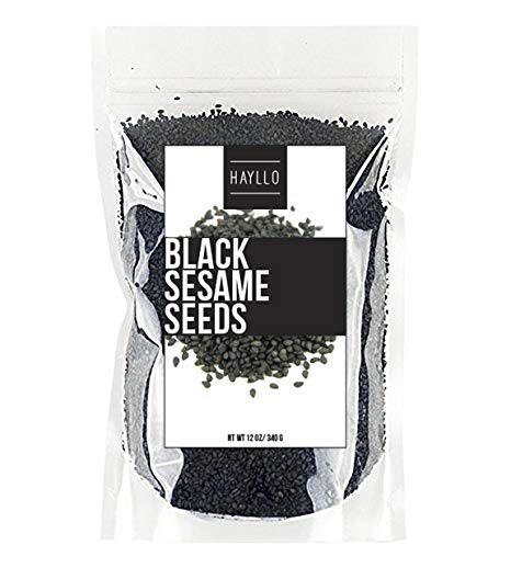 12 Ounces Natural Premium Black Sesame Seeds in Resealable Bag