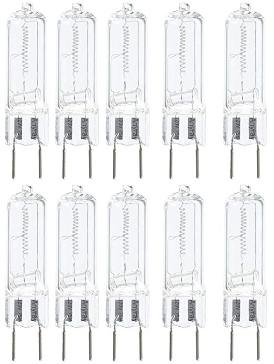 (10)-Bulbs G8 75W 75-Watt 120V T4 Halogen Light Bulbs GY8.6 75Watt 110V-130Volts Anyray Brand 10-Lamps