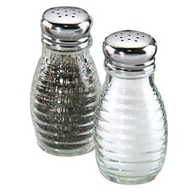 Beehive Glass Salt and Pepper Shakers with Stainless Steel Tops (Set of 2)