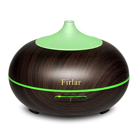 Firlar 300ml Cool Mist Humidifier Oil Diffuser For Home Office Yoga Bedroom Baby-AUTO Shut off & Time Setting