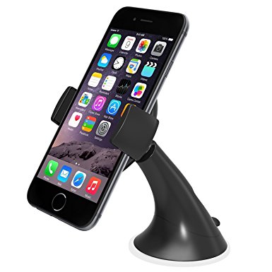 Car Mount, iOttie Easy View Universal Car Mount Holder for iPhone 7 6s 5s 5c, Samsung Galaxy S6 Edge Plus S6 S5 S4 - Retail Packaging - Black