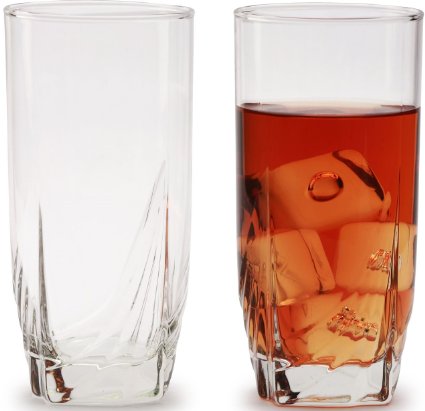 Circleware Sweden ★HUGE★ Set of 8, 15 Ounce Drinking Glasses, Limited High Class Edition Glassware