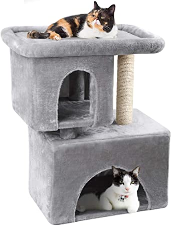 BEAU JARDIN Cat Tree for Large Cats Heavy Cat Condos and Towers for Big Cats with XL Condo and Perch Cat Tower with Scratching Post Cat Scratch Tree Furniture House Climbing Tower Kitty Condos
