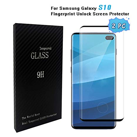 Galaxy S10 (6.1") Screen Protector, [9H Hardness][Anti-Fingerprint][Ultra-Clear][Bubble Free] Tempered Glass Screen Protector Compatible with Samsung Galaxy S10