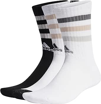 adidas Unisex Bold 3-stripes Cushioned Crew Socks 3 Pairs Socks (pack of 1)