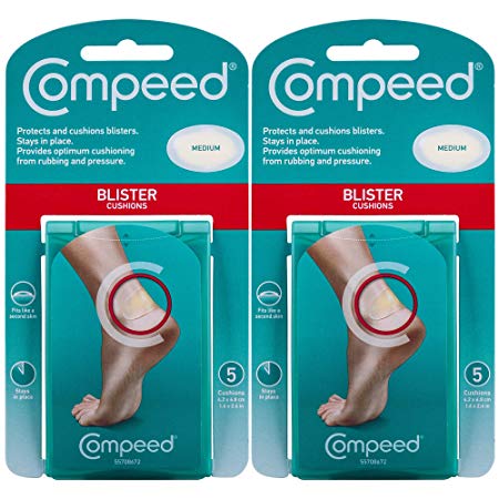 Compeed Blister Cushions, Medium, Compeed Medium Blister Cushions, Pads and Protects, Adhesive Blister Bandage Sticks Like a Second Skin, Prevents Rubbing, Pressure