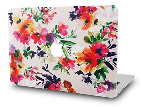 KEC Laptop Case for Old MacBook Pro 13" Retina (2015-) Plastic Case Hard Shell Cover A1502 / A1425 (Flower 8)