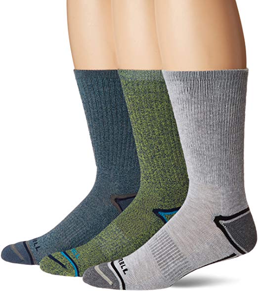 Merrell Men's 3 Pack Performance Hiker Socks (Low/Quarter/Crew Socks)