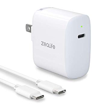 USB C Wall Charger 30W, ZeaLife USB Type C Power Adapter Fast Brick for Thunderbolt 3 Charging Port MacBook Retina 12 inch, MacBook Air 2018 3rd Generation iPad Pro, iPhone 11/Pro/Pro Max and More