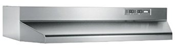 Broan 403604 ADA Capable Under-Cabinet Range Hood, 160 CFM 36-Inch, Stainless Steel