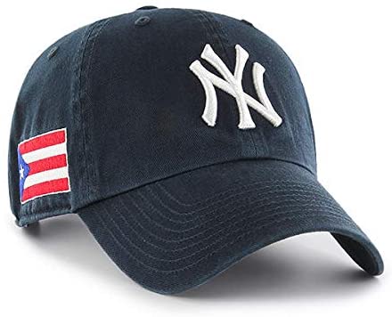 '47 New York Yankees Clean Up Dad Hat Cap Strapback Navy/Puerto Rico PR Flag