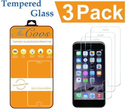 iPhone 6 Plus Screen Protector, [3-PACK] TheCoos® iPhone 6 Plus Tempered Glass Screen Protector [3D Touch Compatible][Premium HD Shockproof] Curved Edge For iPhone 6 Plus / 6S Plus [3-Pack]