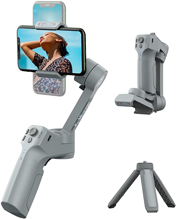 MOZA Mini-MX Smartphone Gimbal Handheld Stabilizer for iPhone Android 3-Axis Small Palm Size Supported Fast Tracking and Smart Gesture Control for Vlogging YouTube Live Video