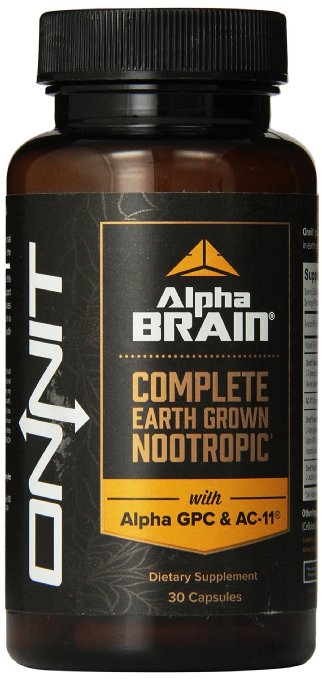 Alpha BRAIN 30ct The Flagship Complete Balanced Nootropic Supplement by Onnit Labs