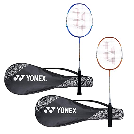 Yonex ZR 100 Light Aluminum Blend Badminton Racquet with Full Cover, Set of 2