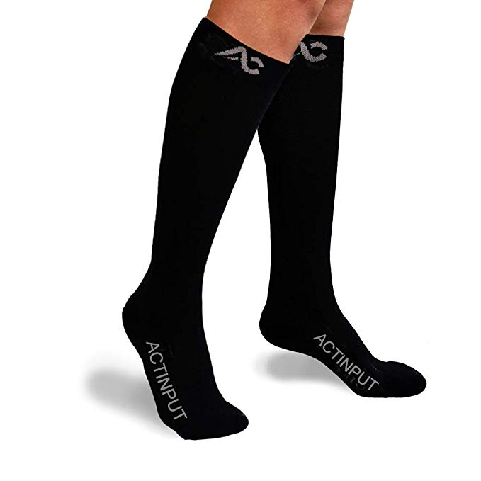 ACTINPUT Compression Socks 20-30mmHg For Men & Women - Best Stocking For Running, Medical,Flight Travel & Maternity Pregnancy