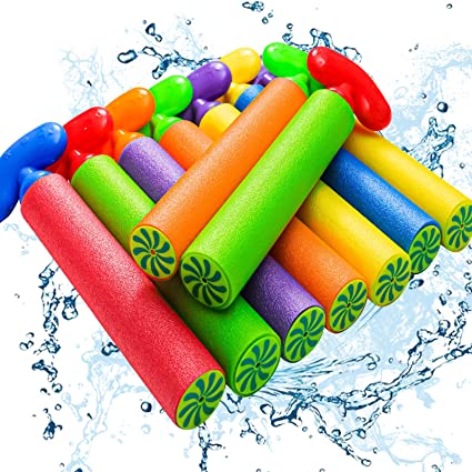 Kidcia Water Gun, 9 PCS Pool Toys,Water Cannon for Kids with arc Handle, 35FT Long Shooting Range Length Squirt Gun for Adults&Kids&Boys&Girls, Blaster Foam Shooter Set Pool Toys in Pool Summer Beach