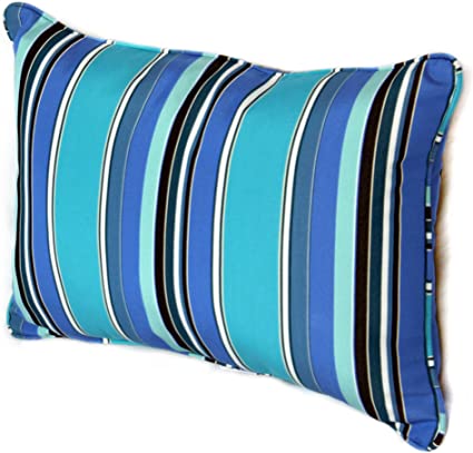 22W x 14D x 4H Sunbrella Outdoor Lumbar Pillow by Comfort Classics Inc. Made in USA (Dolce Oasis)