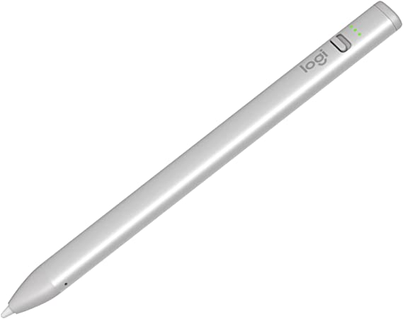 Logitech Crayon Digital Pencil for iPad (iPads with USB-C Ports) Featuring Apple Pencil Technology, No Lag Pixel-Precision, and Dynamic Smart Tip with Fast USB-C Charge - Silver