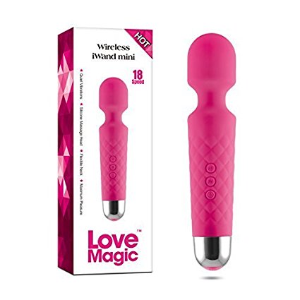 Super Sale Today- Love Magic -i wand mini-The Ultimate Therapeutic body massager-18 speed -no batteries required-Pink