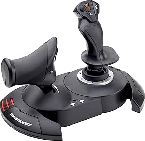 Thrustmaster T.Flight HOTAS X, Joystick et Accélérateur avec Système de Gouverne Double, Boutons et Axes Programmables - Compatible PC/USB