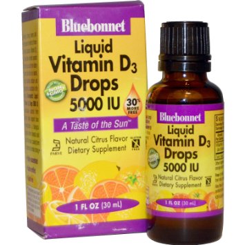 Bluebonnet Earth Sweet Liquid Vitamin D3 5000 IU 1 Ounce
