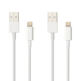 EMEMO® 2 pack! USB Lightning Cable for Apple iPhone 6 5 5S 5C, iPad mini, iPod Nano (7th generation) iPod touch (5th Generation) - Compatible Charger Cord for Data and Syncing - 3ft Long!
