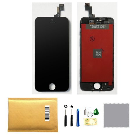 Replacement Digitizer and Touch Screen LCD Assembly with Tools for iPhone 5S Black