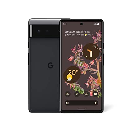 Google Pixel 6-5G Android Phone - Unlocked Smartphone with Wide and Ultrawide Lens - 256GB - Stormy Black